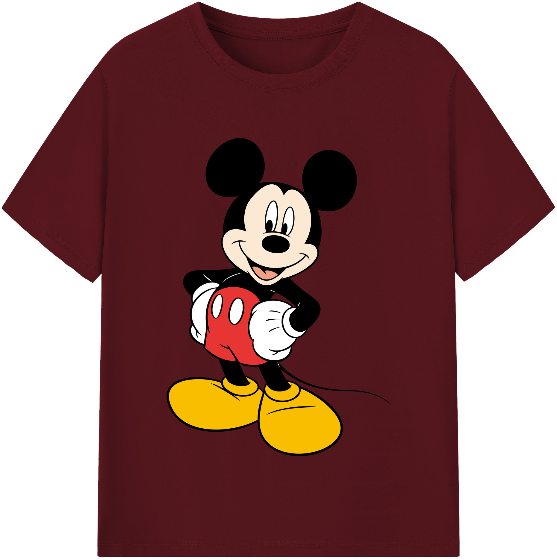 （画像用） ミッキーマウス Mickey Mouse 綿100％半袖Tシャツ（フロントプリント）
